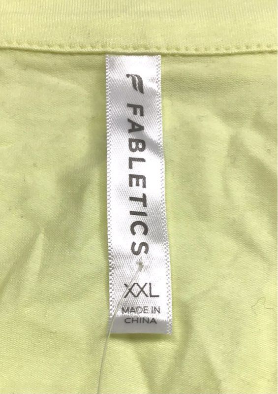 Fabletics Women's Boxy Short Sleeve Polo Shirt Yellow Cotton Blend NWT Sz XXL
