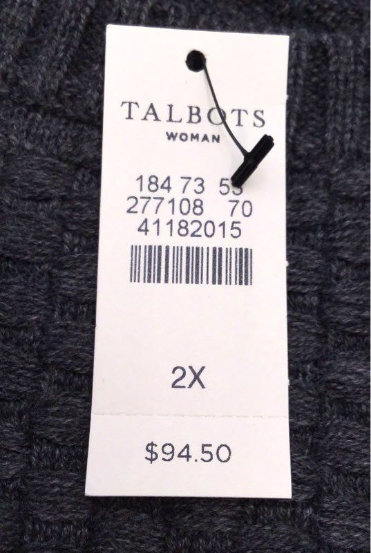 NWT Talbots Women&#39;s Gray Sweater - Size 2X