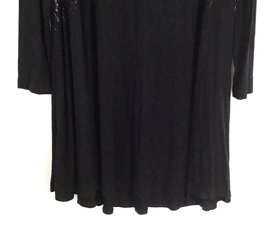 Karen Kane Women's Black Silver Metallic Ombre Holiday LS Dress Sz L NWT