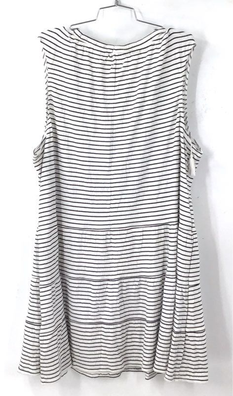 NWT Max Studio Women's Black White Striped A-Line Dress - Size 3X