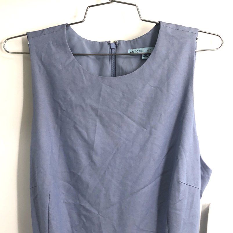 Antonio Melani Women's Blue Granite Katie Jumpsuit Belted Wide Leg NWT Sz 12