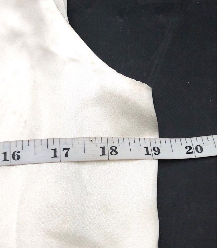 Club Monaco Women's Ivory Silk V-Neck Layered Camisole Tank Top Sz 6