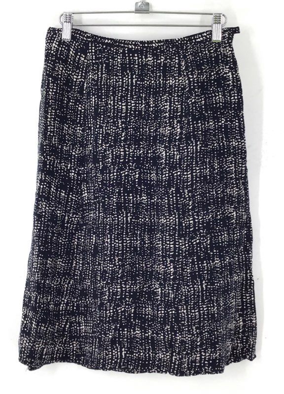 Vintage NWT Gianni Women's Navy Blue Spotted A-Line Skirt - Size 4