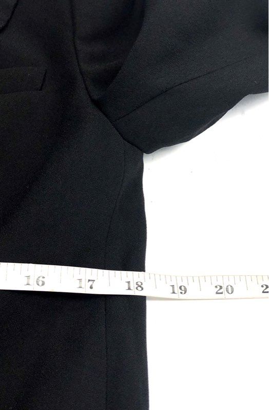 Express Women's Black Open Front Blazer Notched Lapel Polyester Jacket Sz XS