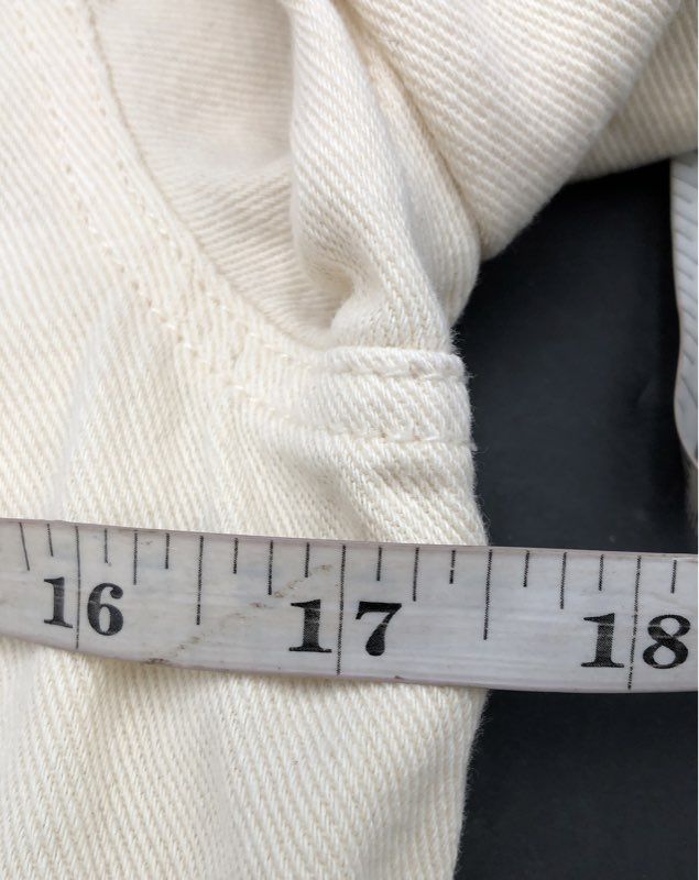 Unpublished Women's Cream Off-White Cotton Belted Utility Chore Jacket Sz S