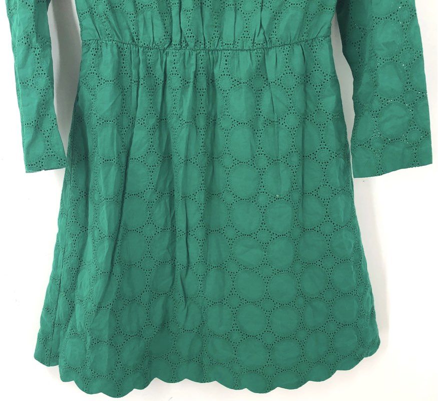 NWT J. Crew Women's Green Cotton A-Line Dress - Size 2