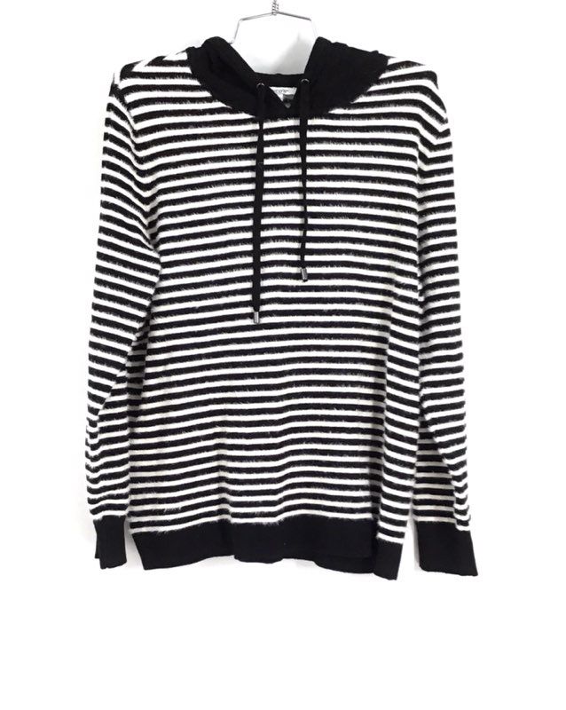 Chico&#39;s Striped Eyelash Hoodie - Size L