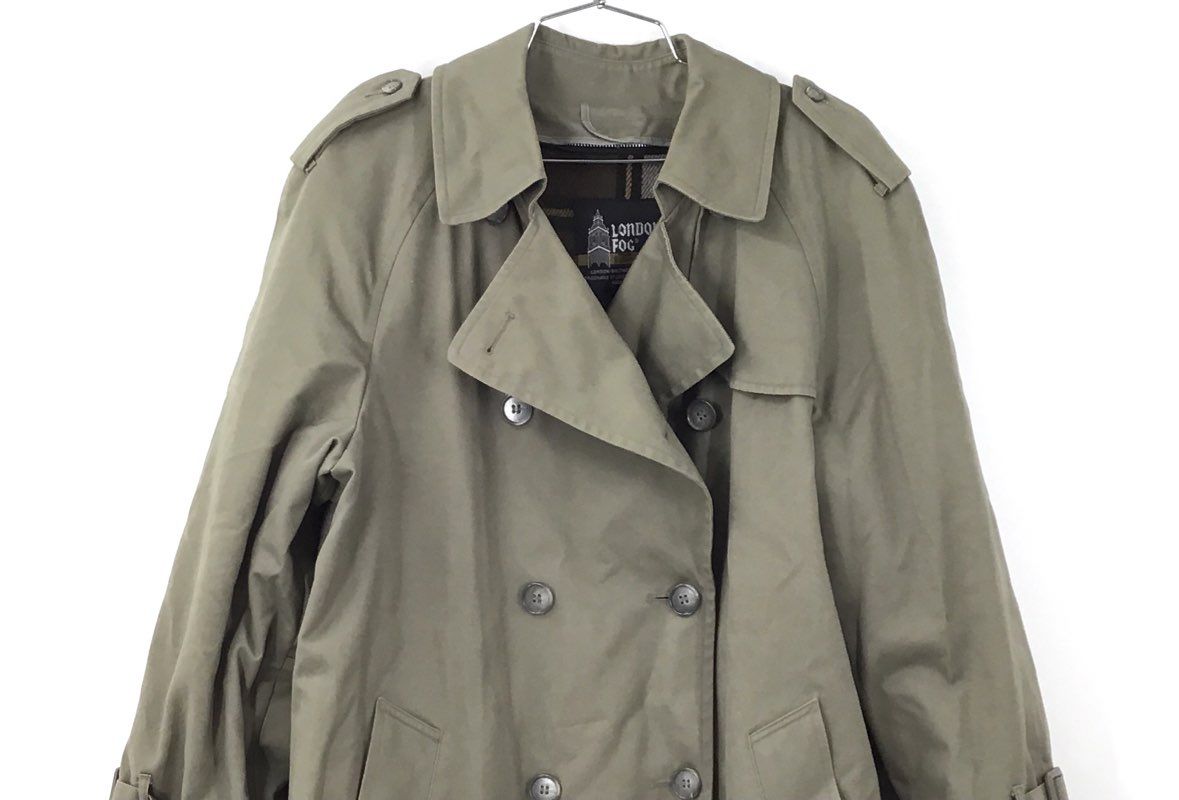 London Fog Women's Green Trench Coat - Size 14