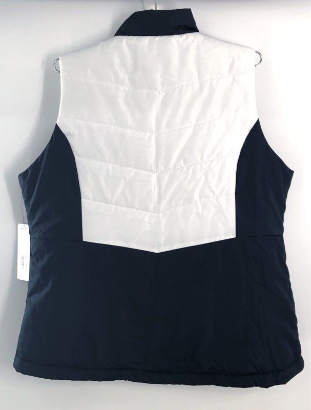 G-III Chicago Bears Women's Navy White Zip-Up Puffer Vest Jacket NWT Sz XL