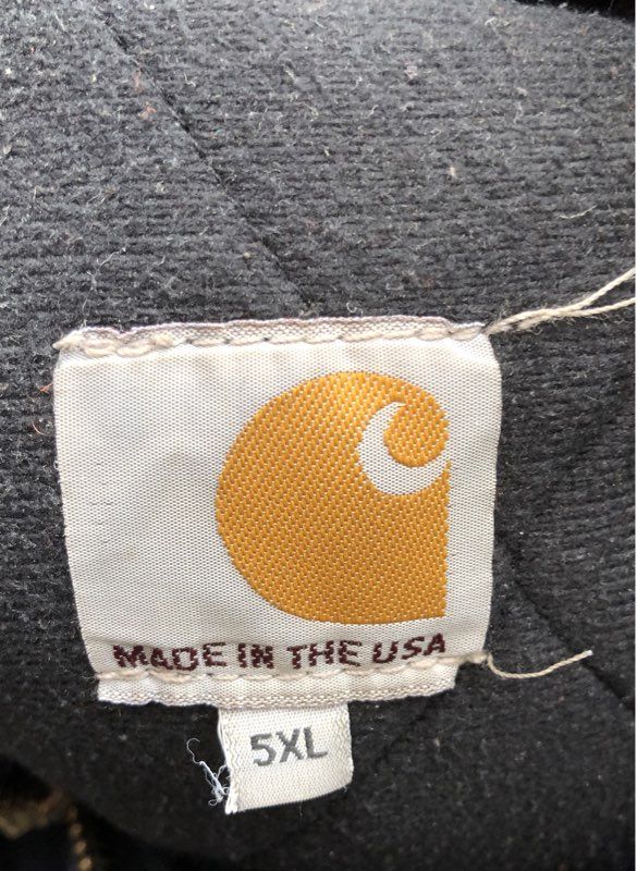Vintage Carhartt Men's Black Bomber Jacket - Size 5XL