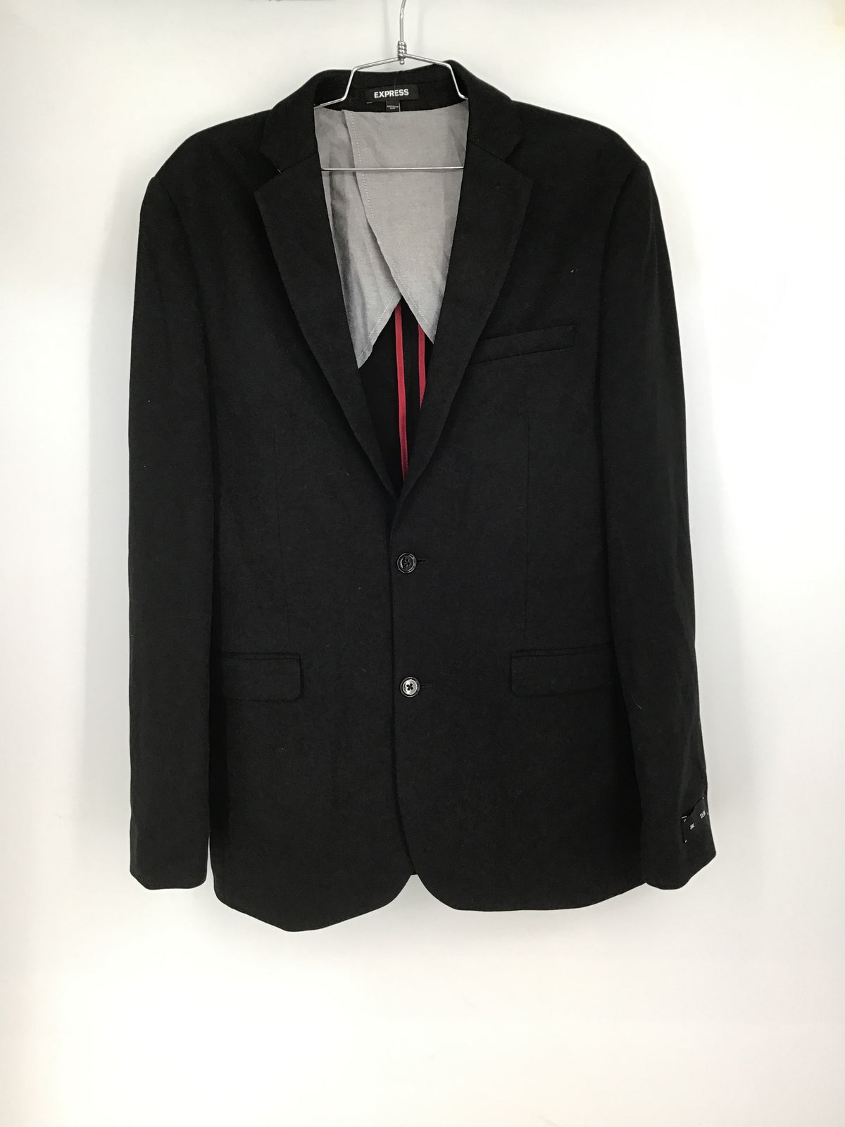 NWT Express Men&#39;s Black Notch Lapel Single-Breasted Blazer - Size 38L