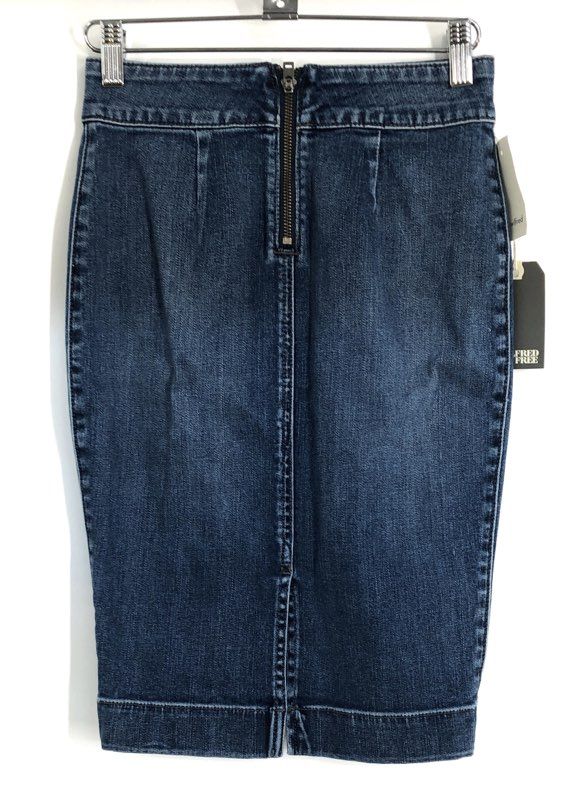 Wilfred Free Women's Karolina Denim Pencil Skirt Blue High Waisted NWT Sz 0
