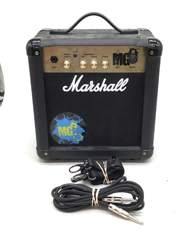 Marshall MG 10 Combo Guitar Amplifier With Accessories