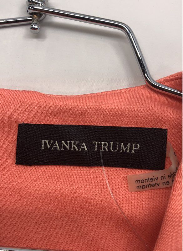 Ivanka Trump Women's Sheath Dress NWT Georgia Peach Pleated Career Size 12