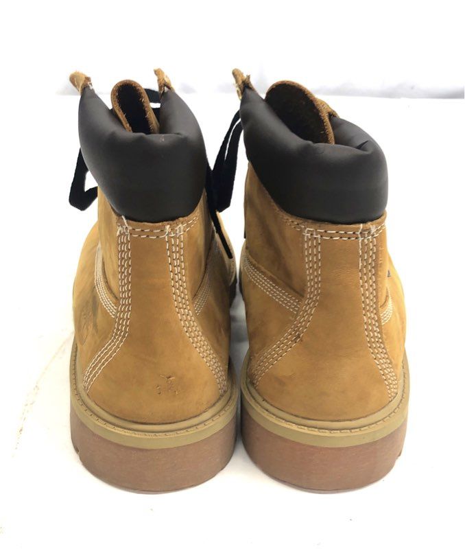 Timberland 6-Inch Premium Waterproof Wheat Nubuck Boots Junior Size 6M