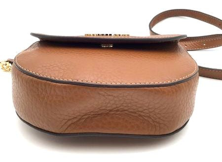 Michael Kors Brown Pebbled Leather 'Jet Set Charm' Crossbody Bag (+COA)