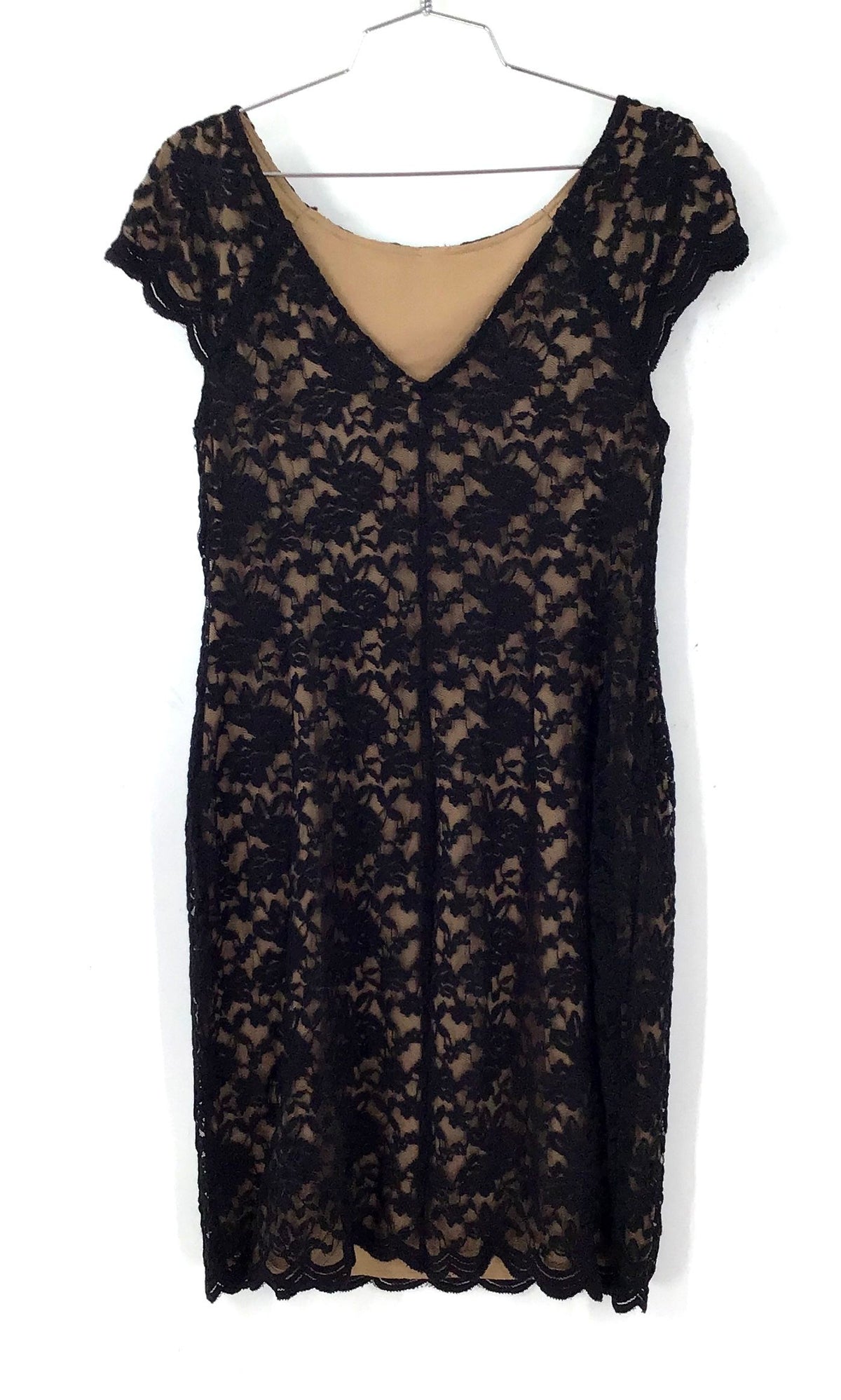 NWT Connected Apparel Women's Black Gold Floral Sheath Dress - Size 10