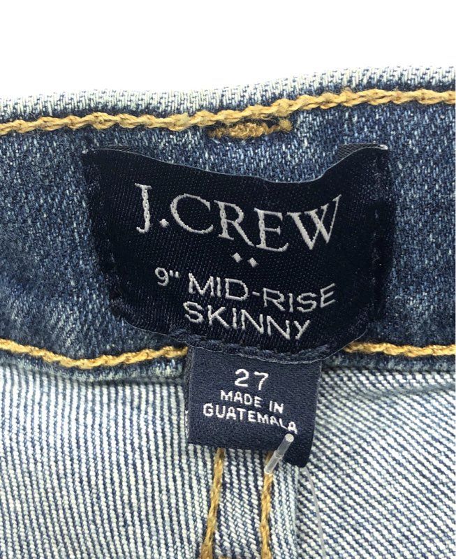 J.Crew Women's 9" Mid-Rise Skinny Jeans Blue NWT Size 27