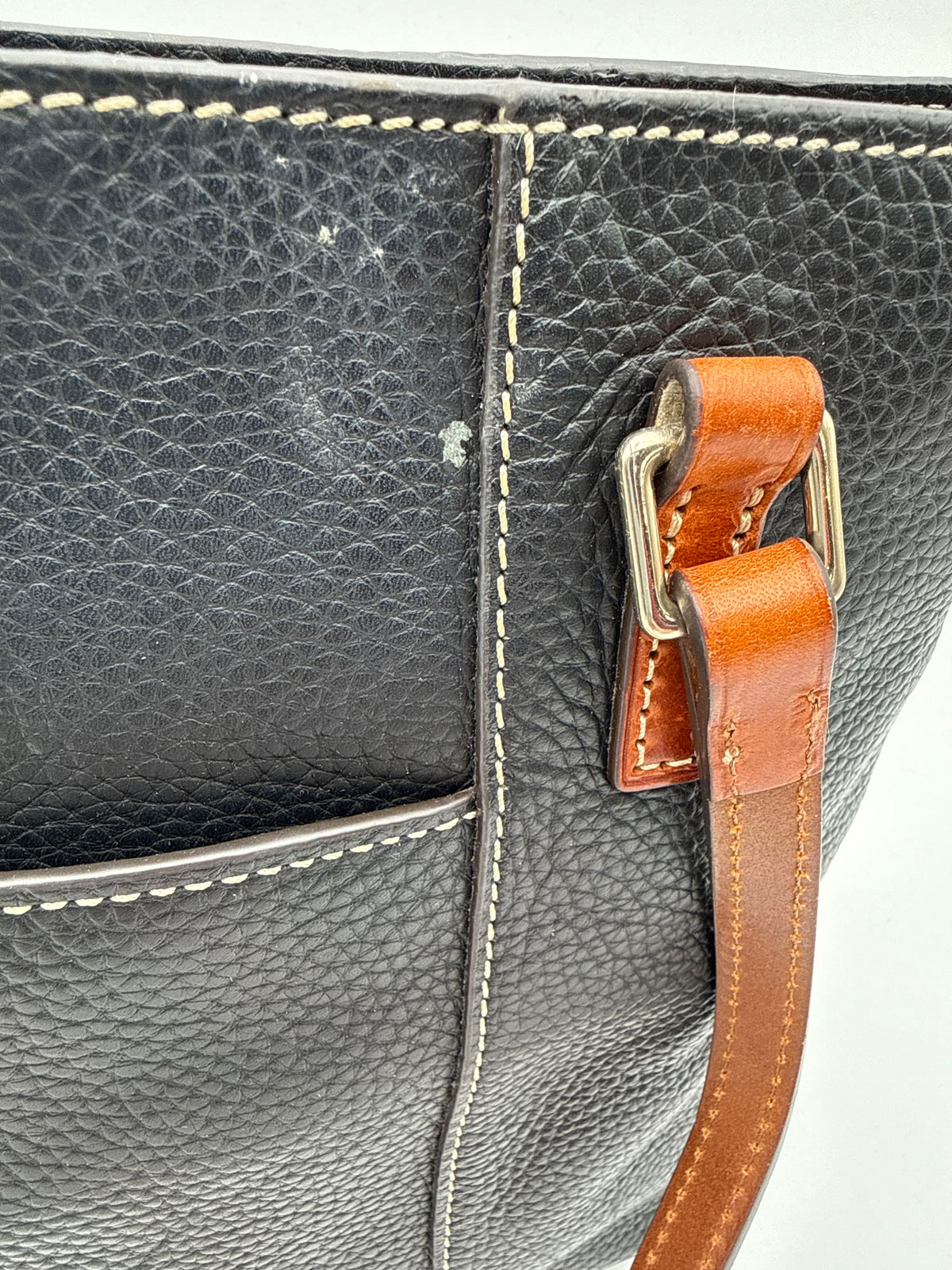 Dooney & Bourke Black Pebble Grain Small Lexington Shopper Bag Handbag COA