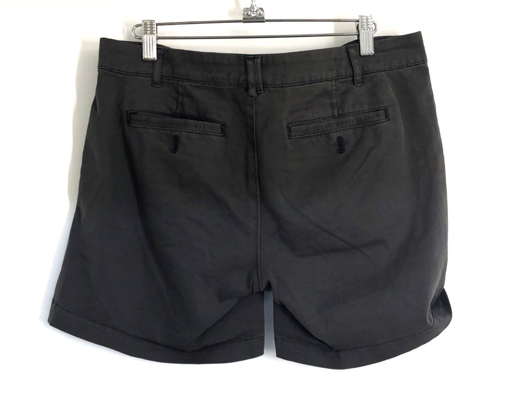 Pilcro and the Letterpress Women's Dark Gray Hyphen Cuffed Cotton Shorts Sz 27