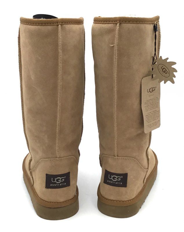 UGG Australia Classic Tall 5815 Chestnut Suede Boots Womens Size 8