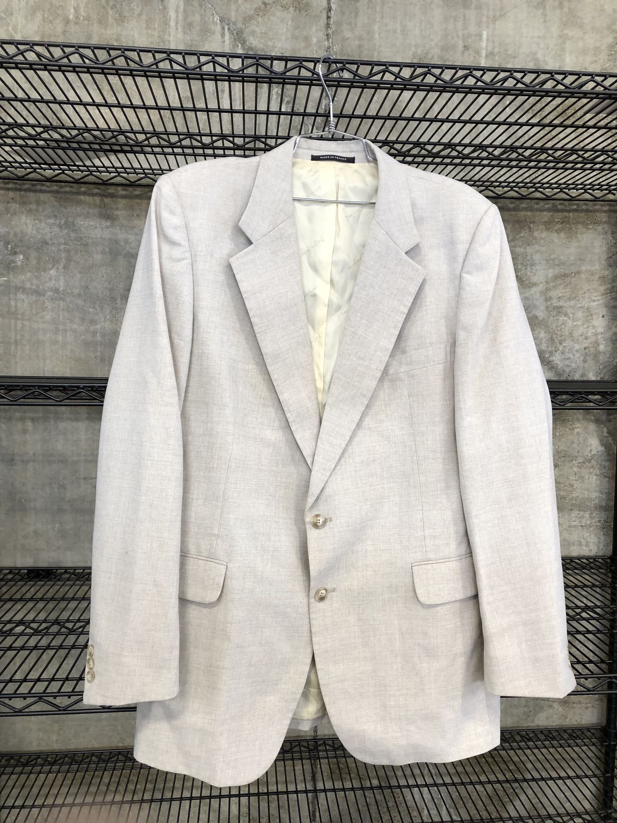 Vintage 90s Yves Saint Laurent Men's Beige Blazer Size 42 COA