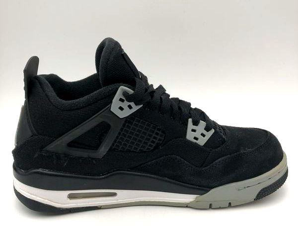 Nike Air Jordan 4 Boy's Retro 'Black Canvas' (GS) Sneakers-Size: 6.5Y (+COA)