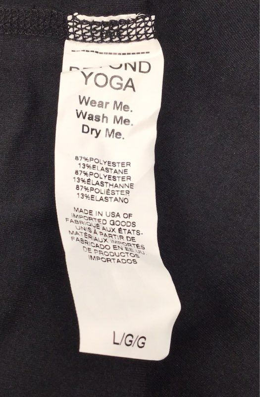 Beyond Yoga Women's Black Racerback Ruffle Activewear Mini Dress Sz L NWT