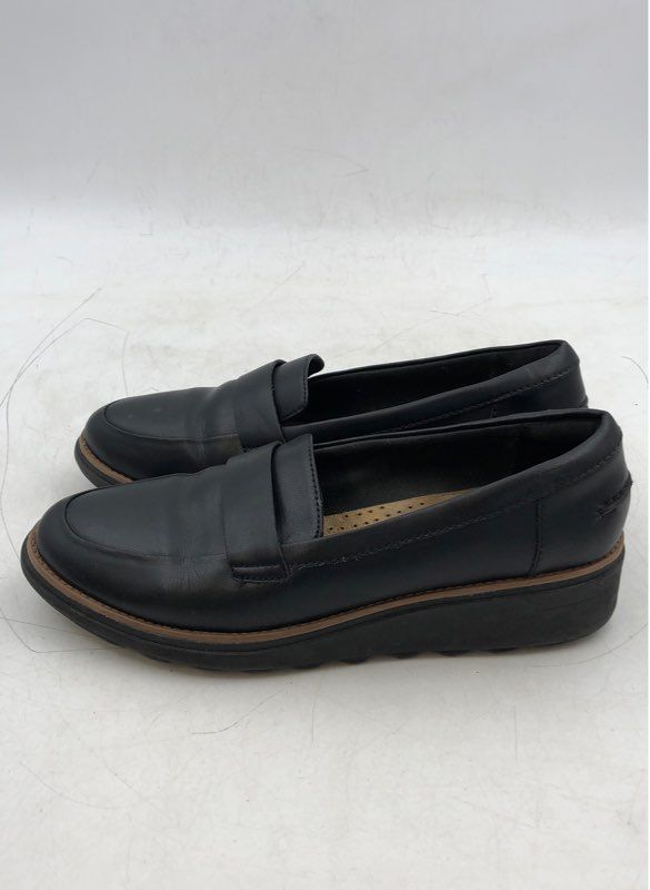 Clarks Women&#39;s Black Sharon Gracie Penny Slip-On Loafers - Size 9M