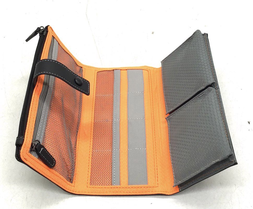 Harley-Davidson Black Orange Tri-Fold Wallet