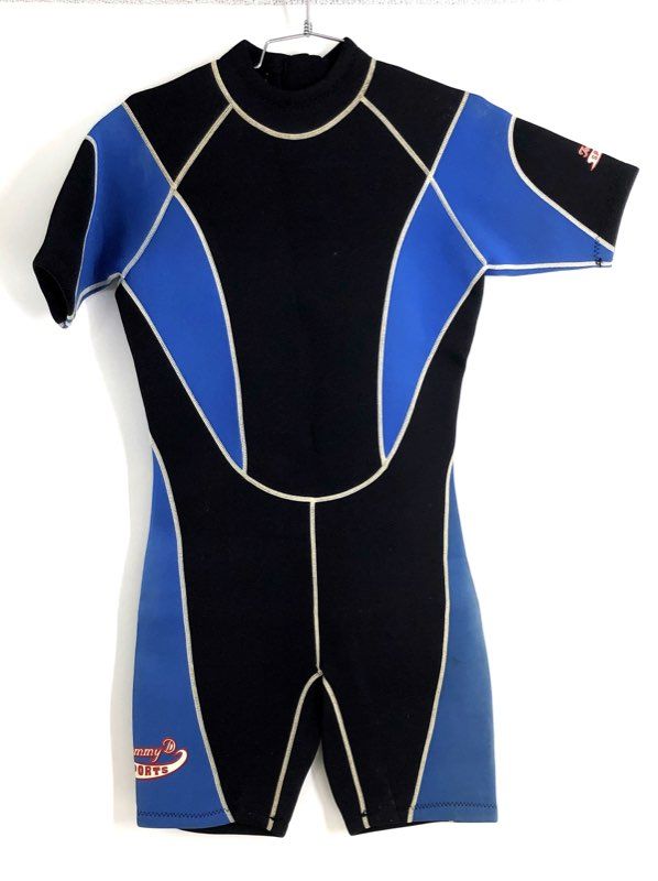 Tommy D Sports Shorty Wetsuit Lot 3 Neoprene Black & Blue Scuba Diving