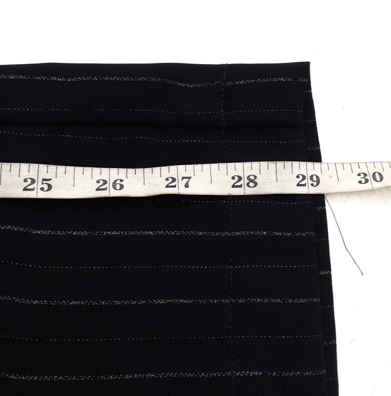 Vince Camuto Women's New Romantic Pants Black Pinstripe Wide Leg PL NWT