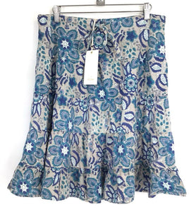 NWT Dylan Women's Blue Floral Flare Skirt - Size S