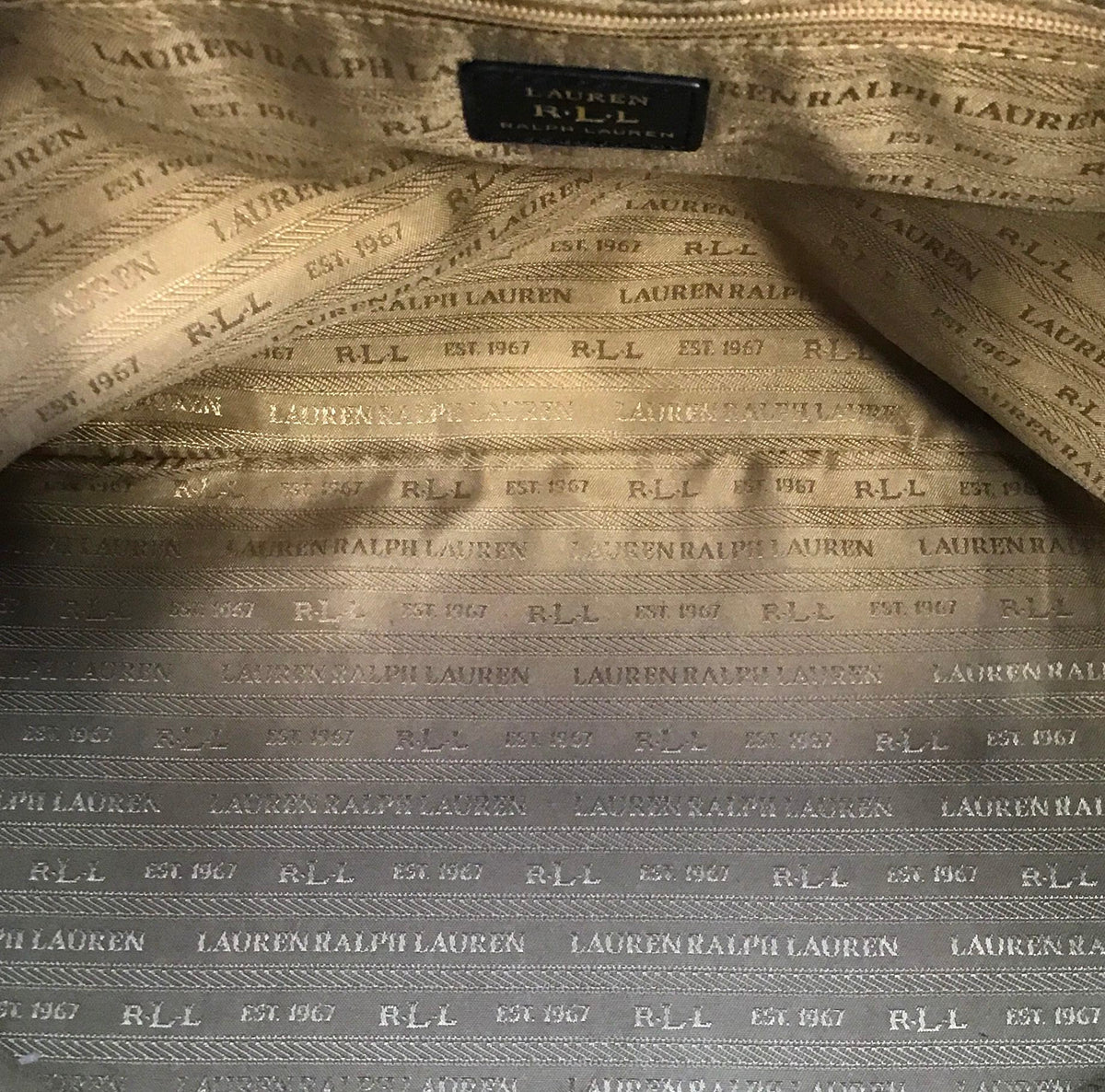 Lauren Ralph Lauren Black Leather Tote Bag