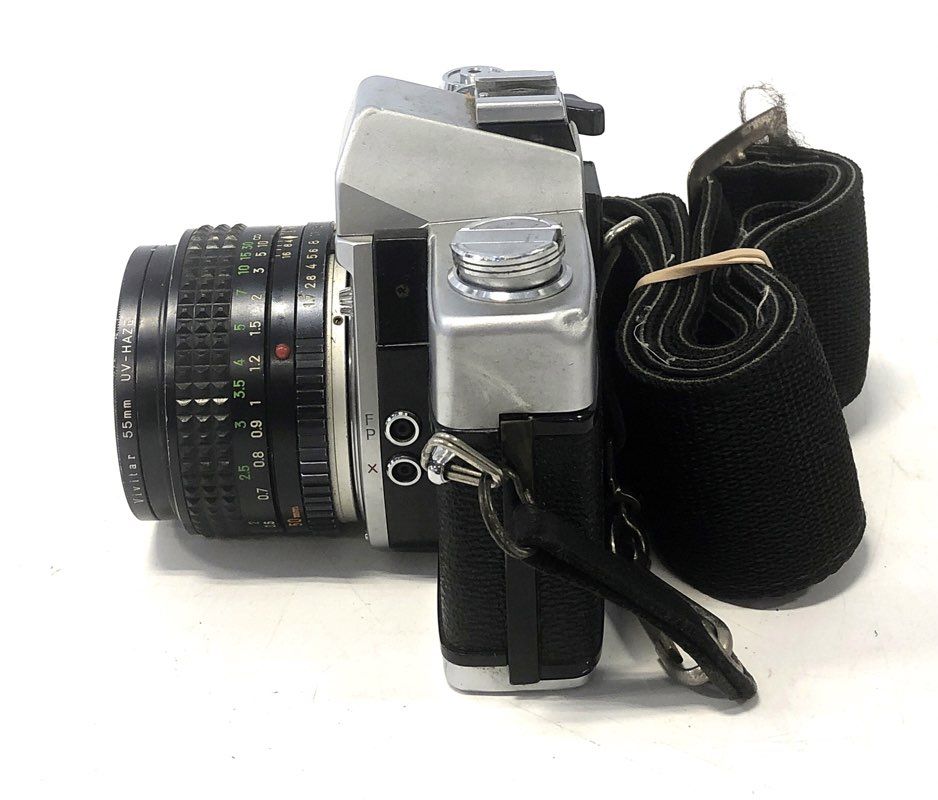 Vintage Minolta SR-T 101 35mm SLR Camera + 50mm & Vivitar 70-210mm Lens Lot