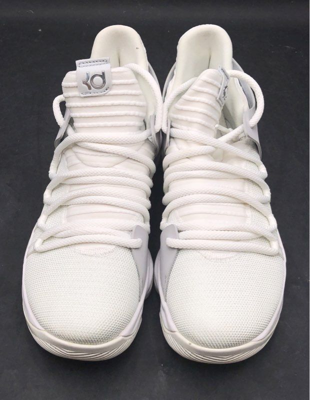Nike Zoom KD 10 White Chrome Pure Platinum Youth Basketball Shoes Size 6.5Y