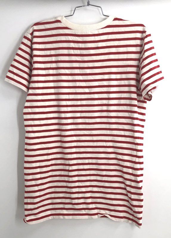 Ellison Women's Red White Striped Short Sleeve Cotton Avara T-Shirt Size M
