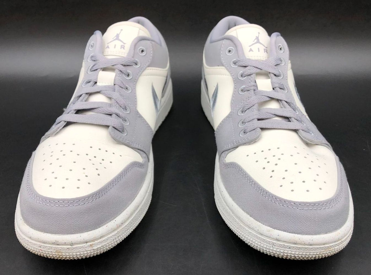 Nike Jordan 1 Low SE Women's 'Light Steel Grey' & White Sneakers - Size 9 (+COA)