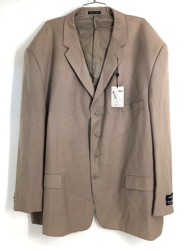 Giorgio Ferraro Men's Taupe Firenche 4-Button Blazer Suit Jacket Sz 60 NWT