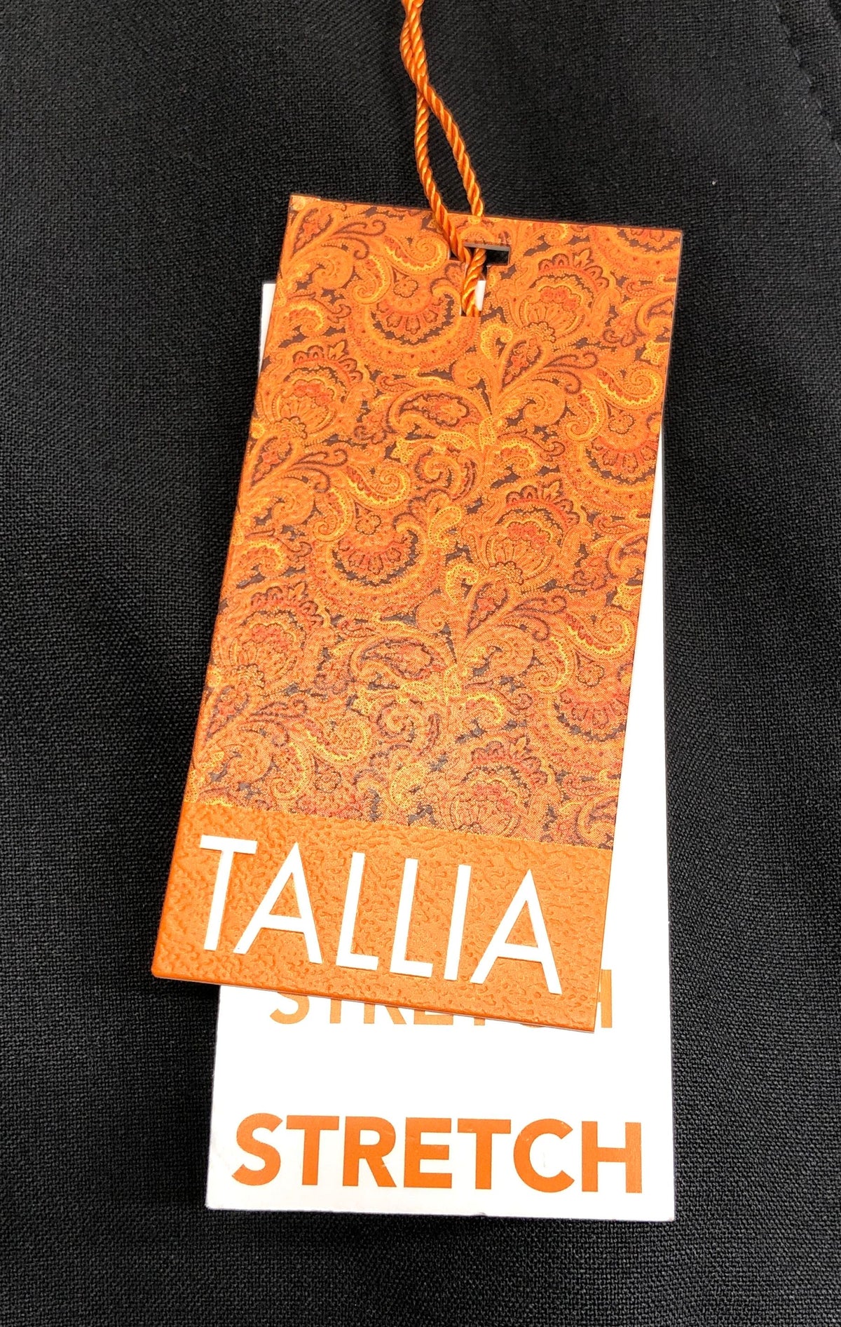Tallia Men's Voce Black Stretch Flat Front Dress Pants Slacks NWT 40x34