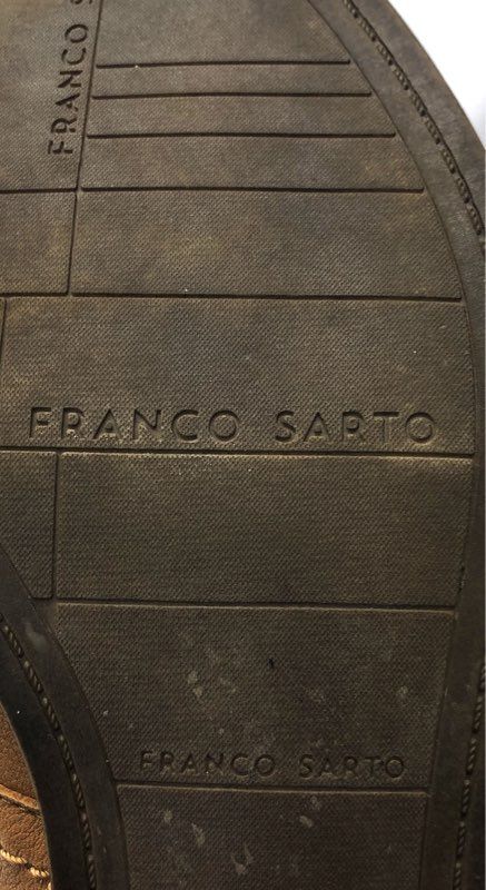 Franco Sarto Tan Leather Monk Strap Buckle Ankle Boots Women's Size 8M