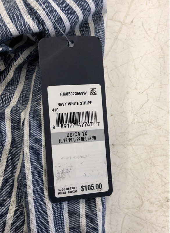 NWT Rachel Roy Women's Navy White Striped Wrap Skirt - Size 1X