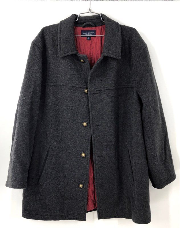 Daniel Cremieux Men's Black Overcoat - Size L