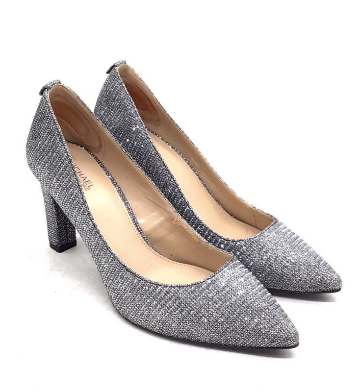 NWT Michael Kors Women's Silver Pump Heels - Size 7.5