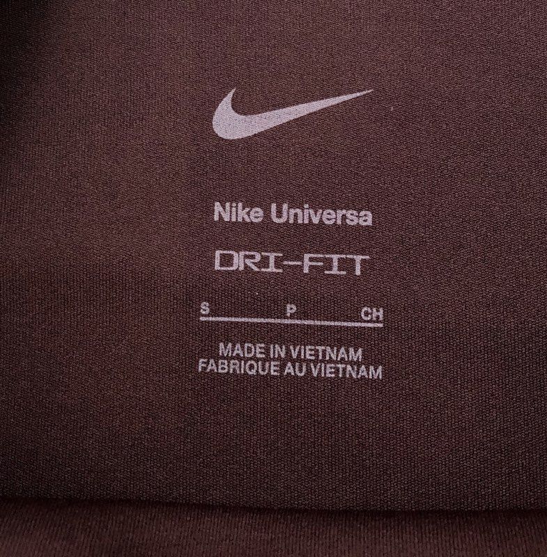 Nike Women's Universa Dri-FIT High-Waist 7/8 Leggings Plum Brown Pockets Sz S