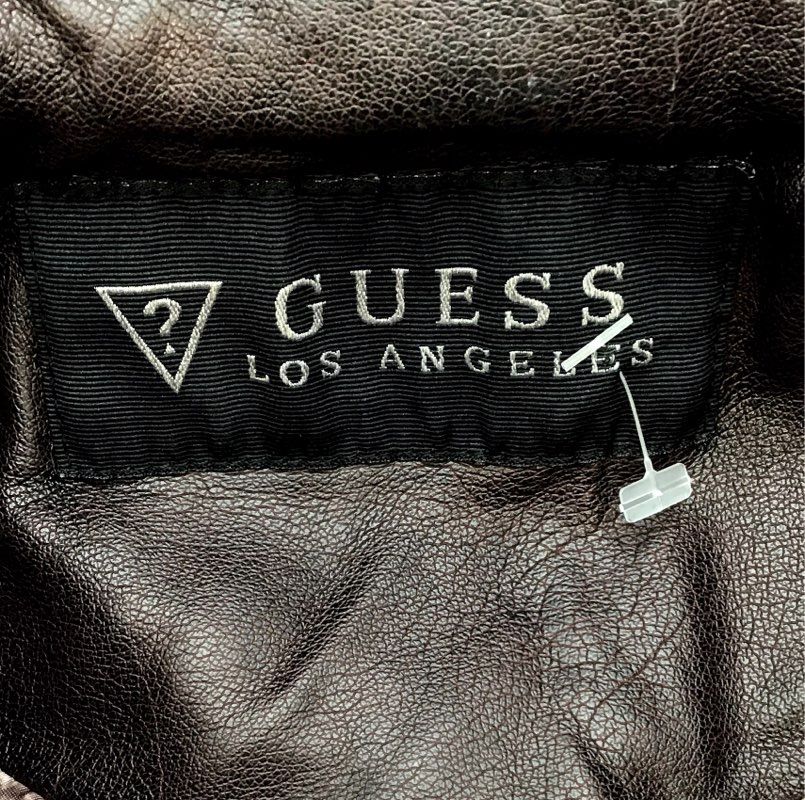 Guess Women&#39;s Brown Collared Full Zip Motorcycle Jacket - Size Large