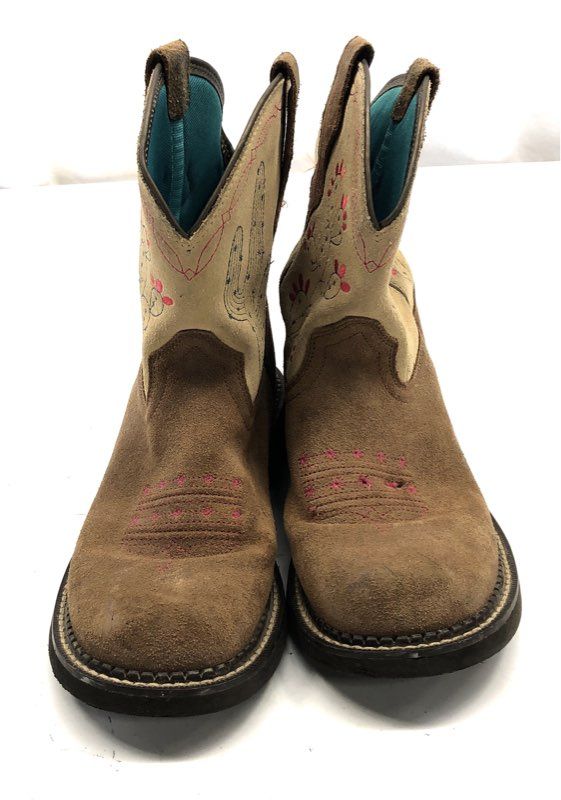 Ariat Fatbaby Heritage Dapper Cactus Brown Western Boots Women's Size 7.5 B