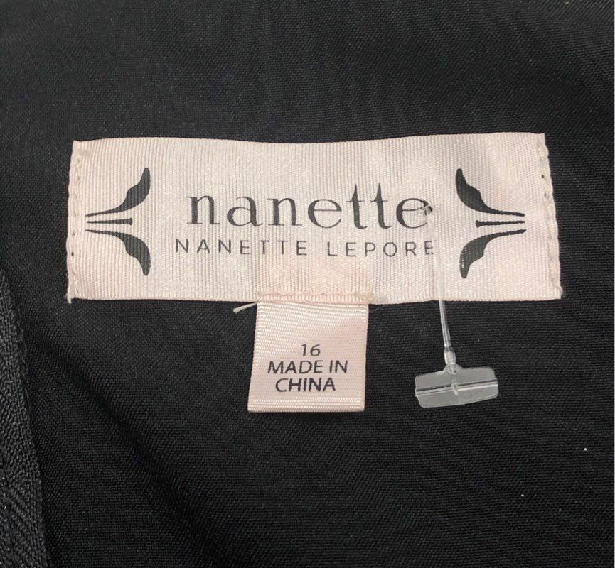 Nanette Lepore Women's Black Bond Street Lace Collared Shift Dress Sz 16 NWT