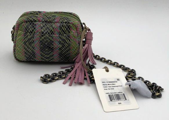 NWT HOBO Renny Micro Mini Geo Diamond Print Leather Crossbody Bag