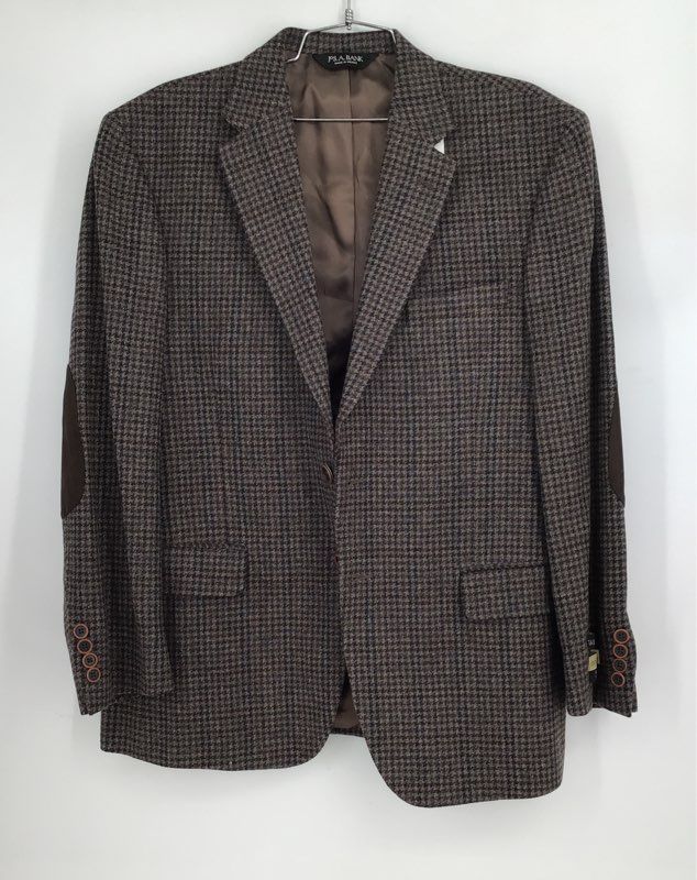 NWT Jos A. Bank Men&#39;s Brown Wool Two-Button Blazer - Size 42